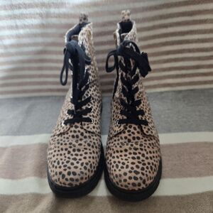 Arizona Jean Company Leopard Print Lace Up Boots